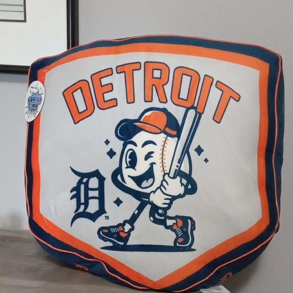 Detroit Tigers Retro Accent Pillow New